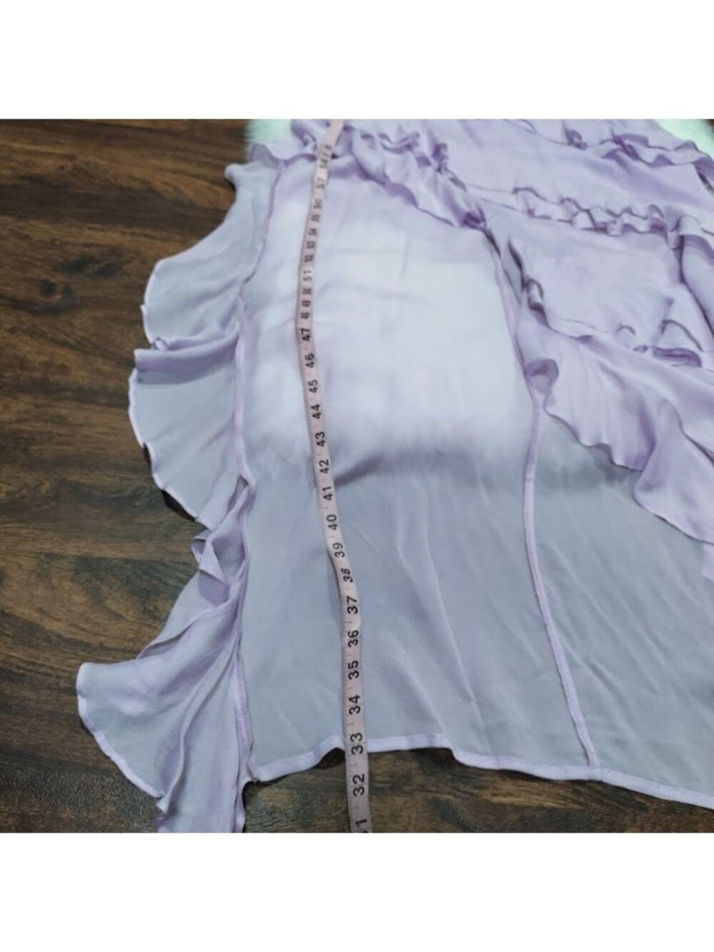 Miss Circle Theodora Ruffle Maxi Dress Sz Medium Tiered Festival boho Whimsy - Picture 12 of 16